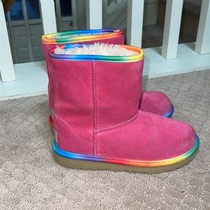 Kids rainbow ugg boots